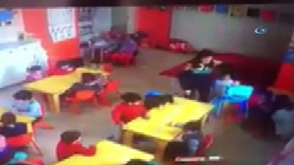 Turgutlu'da anaokulunda tepki çeken görüntü