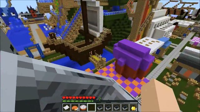 189.Minecraft- Funland Amusement Park (Custom Map) Part 1