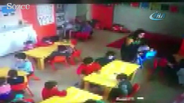 Turgutlu'da anaokulunda tepki çeken görüntü