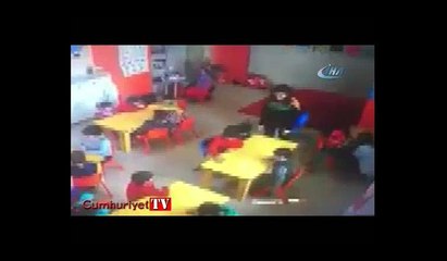 Anaokulunda öğrenciye şiddet kamerada