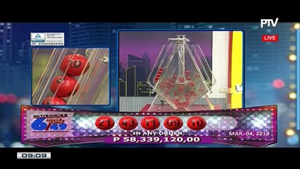 PCSO 9 PM Lotto Draw, March 4, 2018