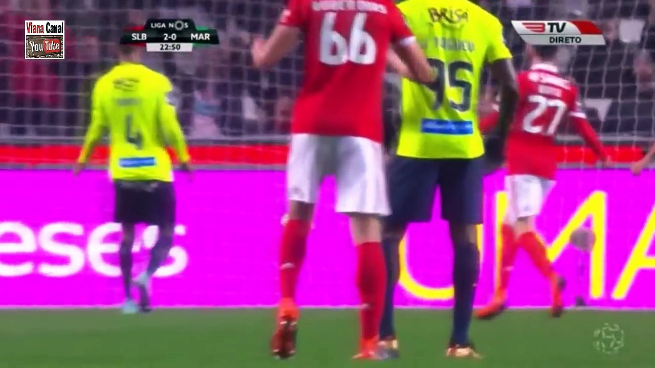 BENFICA 5 X 0 MARÍTIMO :: GOLOS/RESUMO 1º PARTE :: 25º Jorn 03 Março 2018