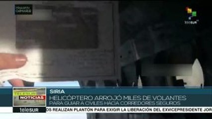 Helicópteros sirios guían a civiles hacia corredores humanitarios