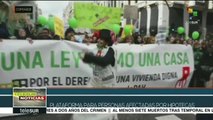 Protestan en España contra la política de desahucios