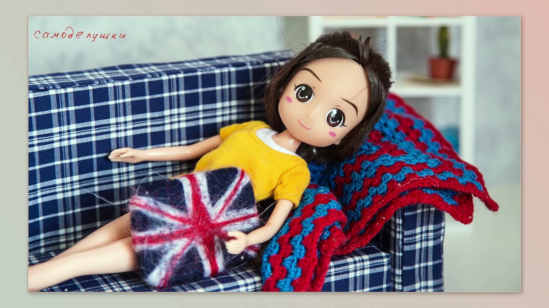 ⁣Как сделать диван из пенопласта (для кукол). How to make a sofa from foam for dolls.