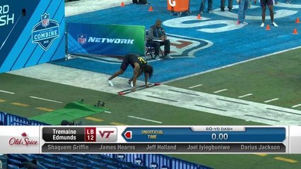 Tremaine Edmunds runs a 4.54 40-yard dash