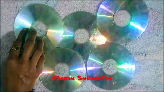 DIY : How to make waste material cd diya stand
