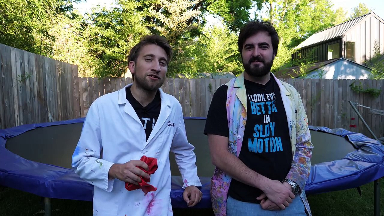 22.Showered by a Giant 6ft Water Balloon - The Slow Mo Guys 4K