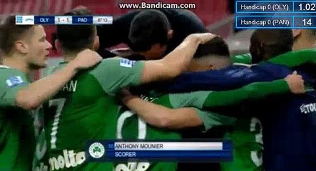 Anthony Mounier Penalty  Goal HD - Olympiakos Piraeus 1-1 Panathinaikos 04.03.2018