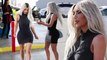 She's just like us! Kim Kardashian covers her killer curves in tight black dress for gas station visit in Hollywood.