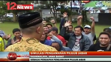 Jelang Pilgub Jabar, Petugas Gelar Simulasi Pengamanan di Tasikmalaya