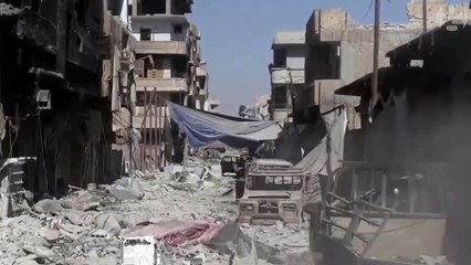 A city destroyed in Syria after the war