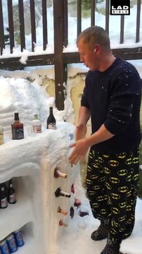 La meilleur façon d'utiliser la neige du jardin...