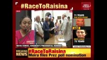 Opposition Presidential Nominee, Meira Kumar Address Media After Filing Nomination
