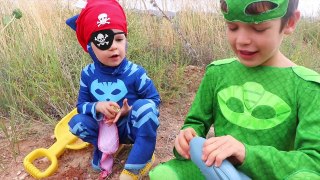PJ MASKS Full Episodes by All Toy Collector Gekko + Catboy Assistant PIRATE TREASURE Find Gold Kids Movies Videos