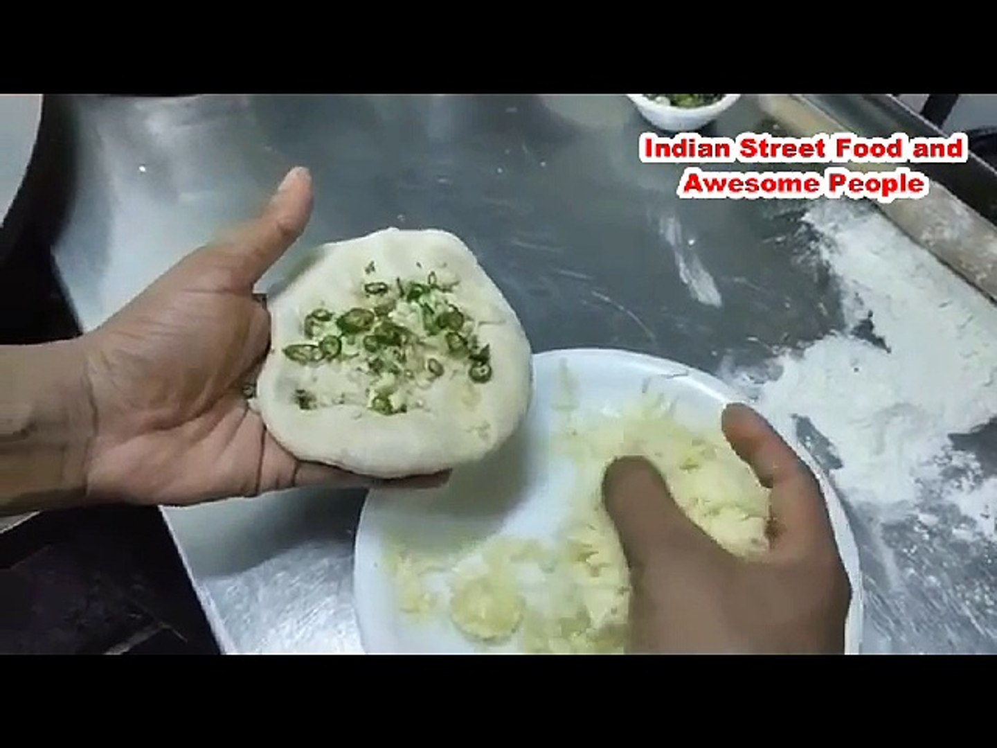 ⁣Indian street foods - CHEESE BURST Paratha -delicious food Street Food