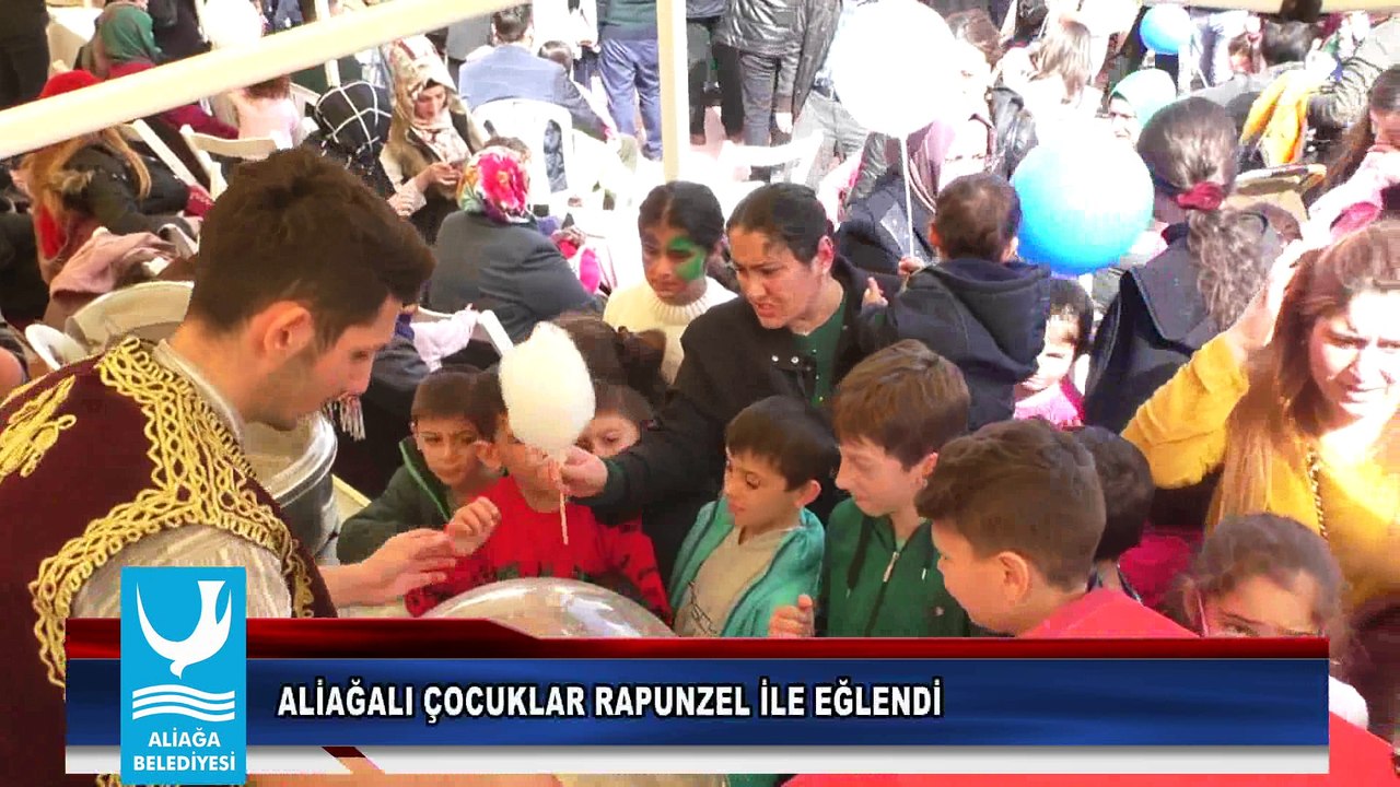 ALİAĞALI ÇOCUKLAR RAPUNZEL İLE EĞLENDİ