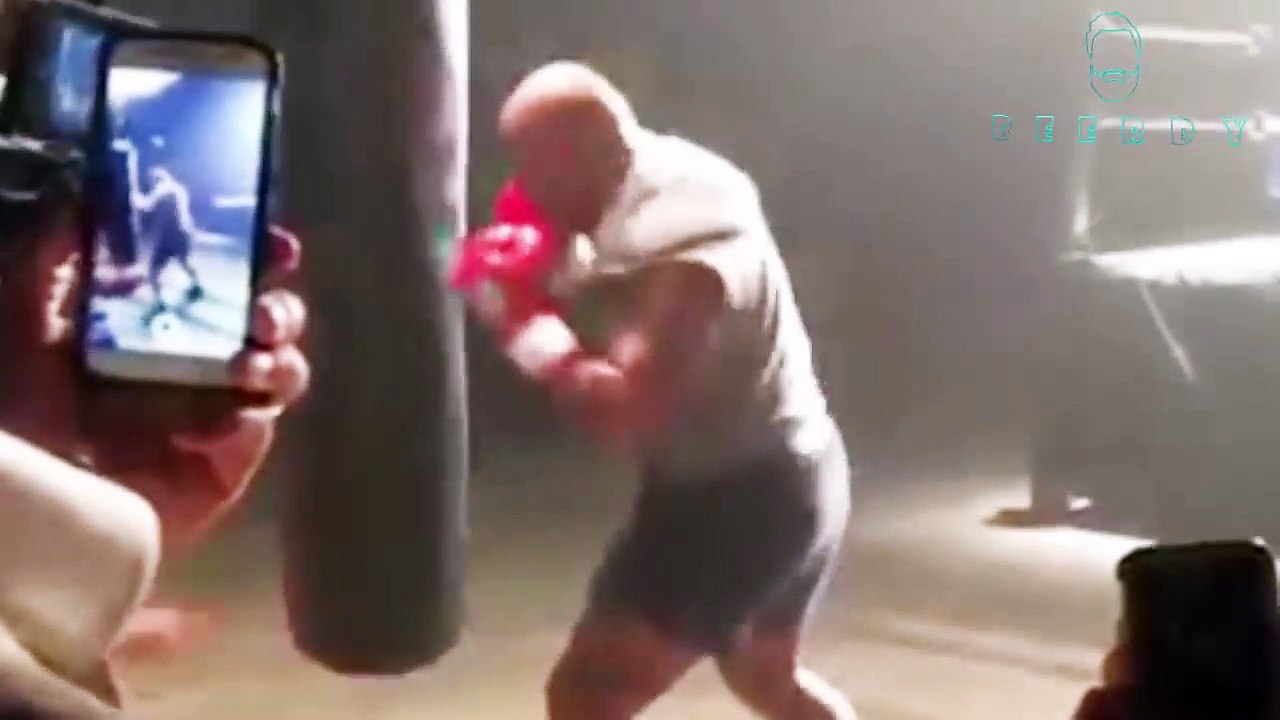50 Year Old Mike Tyson Goes Back To The Punching Bag