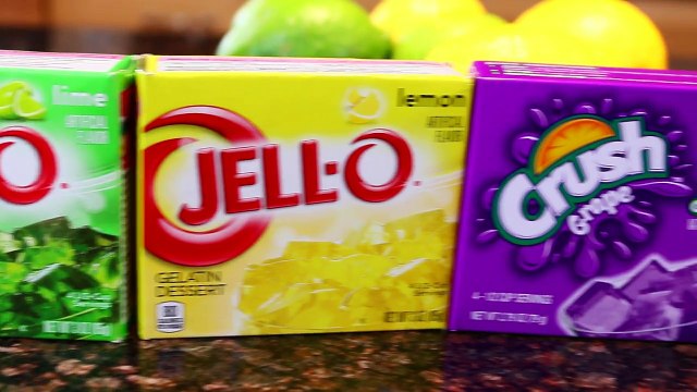 Huge GUMMY JELLO CANDY Lemons & Limes Kids Fruit Dessert + DIY Gummy Soda Crush Grape DisneyCarToys