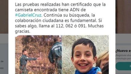 La camiseta blanca hallada cerca de depuradora tiene ADN del niño Gabriel