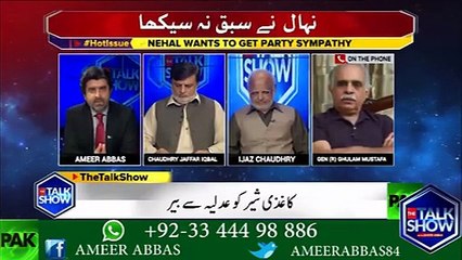 نہال ہاشمی کے جیل سے رہا ہونے کے بعد کی گفتگو پر جنرل ر غلام مصطفی کا رد عمل