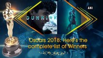 Oscars 2018: Complete list of Winners  ఆస్కార్ అవార్డ్స్ 2018 : ఆస్కార్ విజేతలు