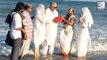 Jhanvi And Khushi Immerse Sridevis Ashes In Rameswaram With Boney Kapoor