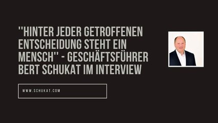 Geschäftsführer Bert Schukat im Interview