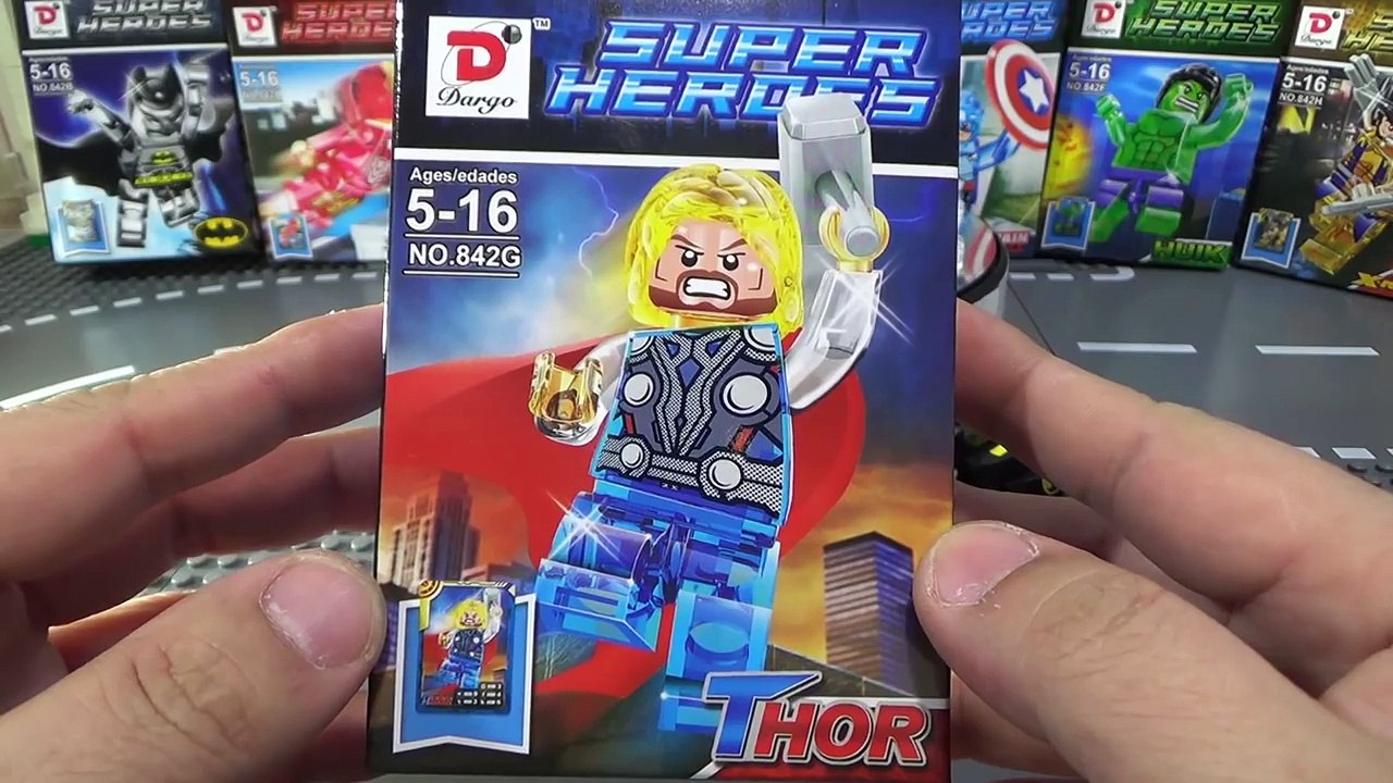 dargo 토르 투명블럭 미니피규어 레고 슈퍼히어로즈 짝퉁 리뷰 Lego knockoff thor clear block