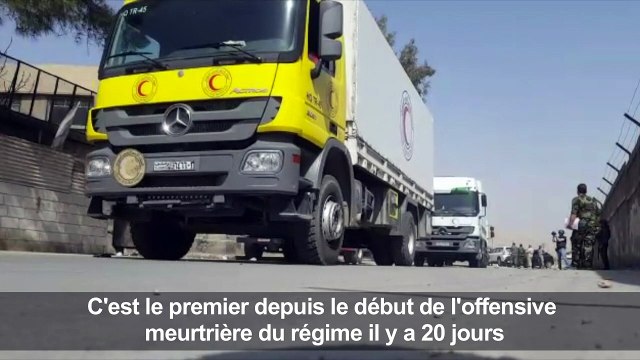 Syrie: un convoi d'aide humanitaire entre dans la Ghouta