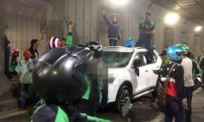 2 Pengemudi Ojek Daring jadi Tersangka Pengrusakan Mobil