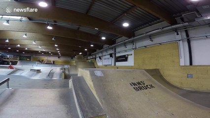 BMX rider's stunt sees him spin bike two times but he lands on his face