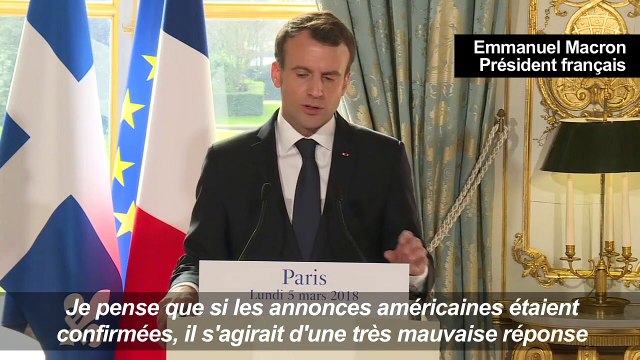 Macron met en garde contre le nationalisme économique