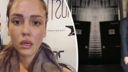 'It's so hard to get back!' Jessica Alba exercises at Heart & Hustle gym... two months after welcoming third child.