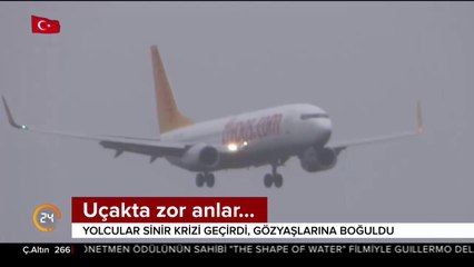Uçakta sinir krizi geçirdiler