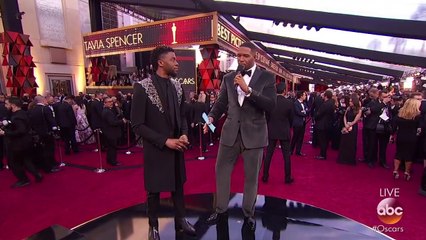 Chadwick Boseman on the Oscars 2018 Red Carpet