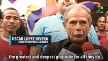 Oscar Lopez Rivera Honored Simon Bolivar During His Visit To Caracas