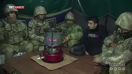 Afrin'de görev yapan Mehmetçik'ten duygu dolu türkü