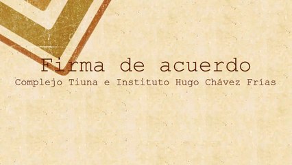 Atahualpa Fernández: Acuerdo de Complejo Tiuna e Instituto Hugo Chávez Frías