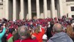 Teachers Chant '55 Strong' Outside West Virginia State Capitol