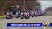 Dozens of Vehicles, Community Members Honor Fallen Indiana Deputy at Procession
