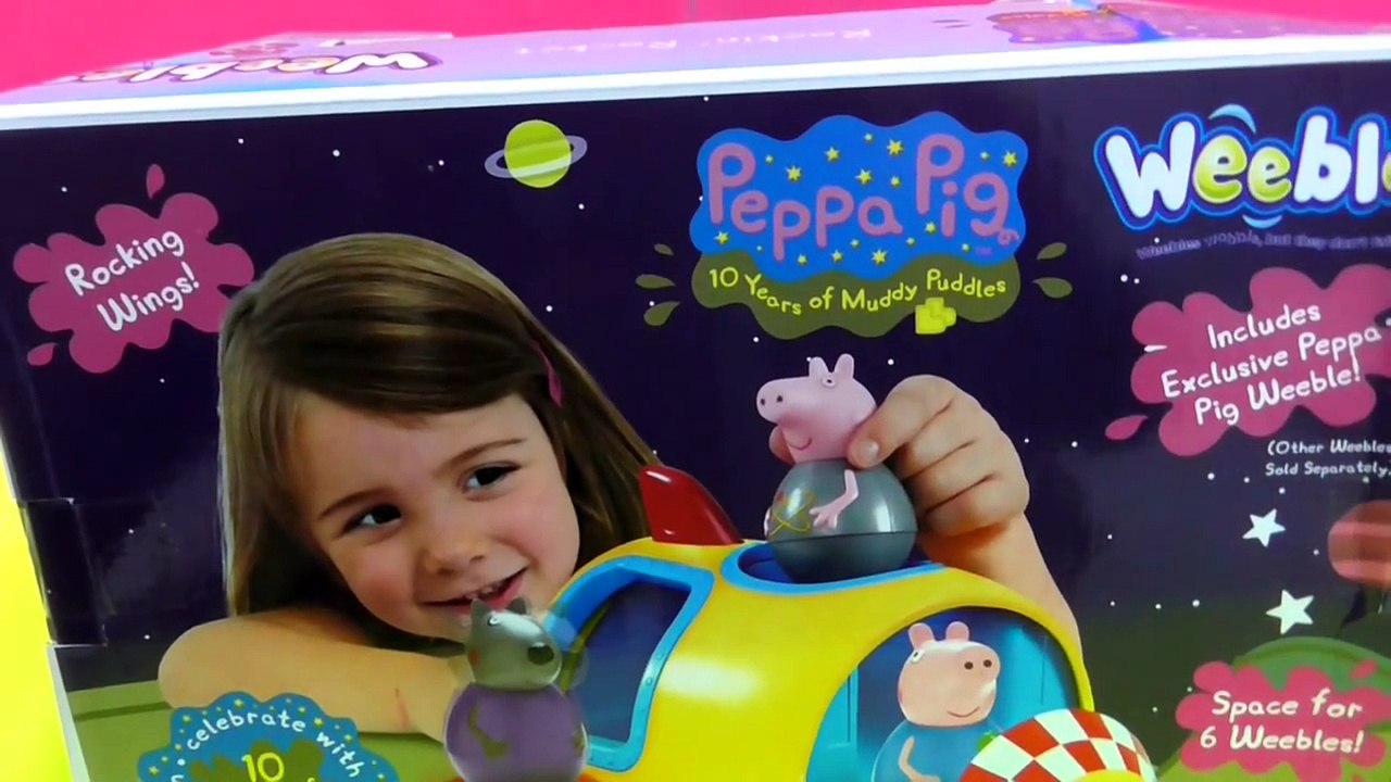 Weebles Peppa pig rockin Rocket Wobble me playset vehicle toys