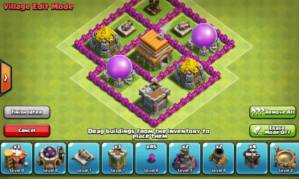 Clash of Clans - Town Hall 6 Defense (CoC TH6 Trophy Base Layout Defense Strategy)