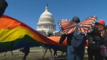 Manifestantes critican en EEUU el fracaso de Trump respecto a los 