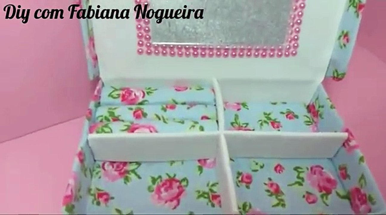 Porta Jóias Feito com Caixa de Sapato