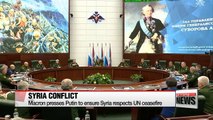 Macron presses Putin to ensure Syria respects UN ceasefire