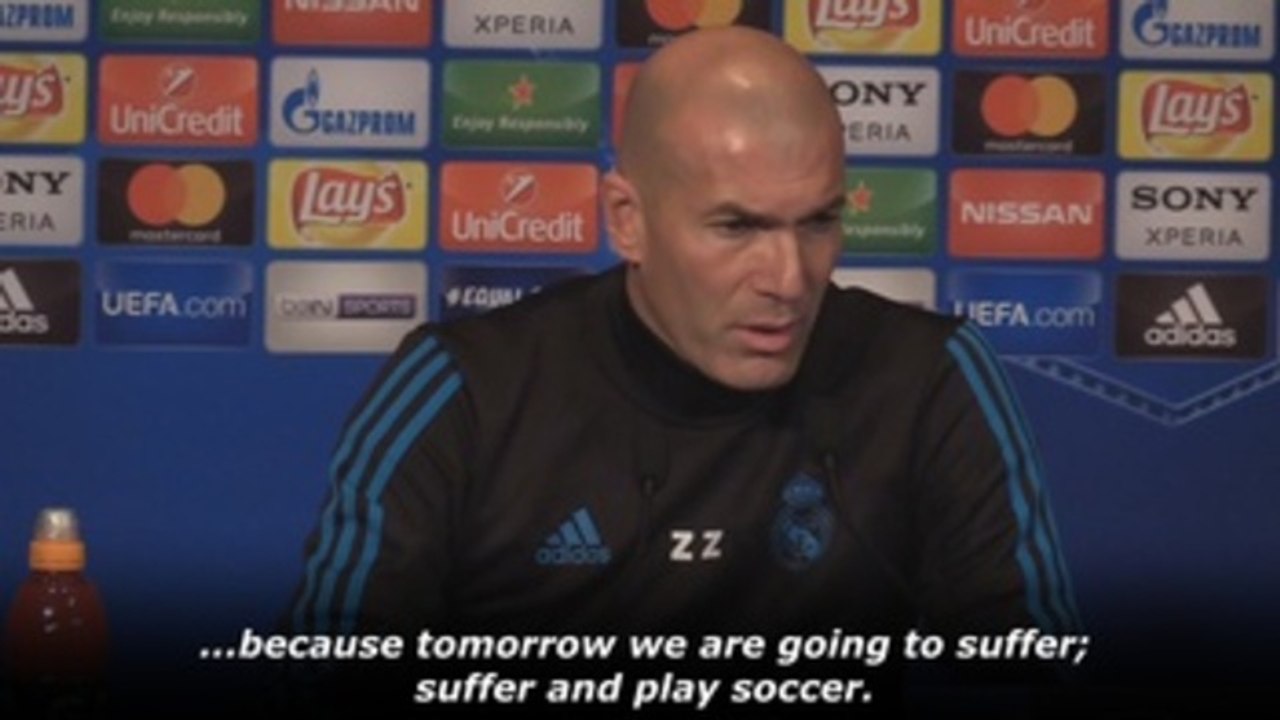 Real Madrid's Zidane expects tough match against PSG