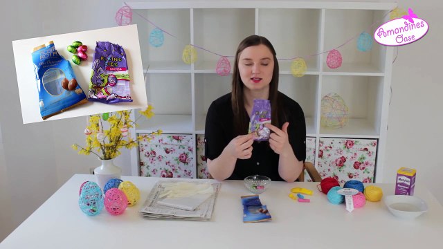 Ostereier aus Wolle / Garn mit Hilfe von Luftballons | DIY Dekoration und Geschenkidee