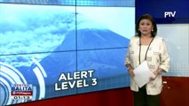 Alert status ng bulkang Mayon, ibinaba sa level 3