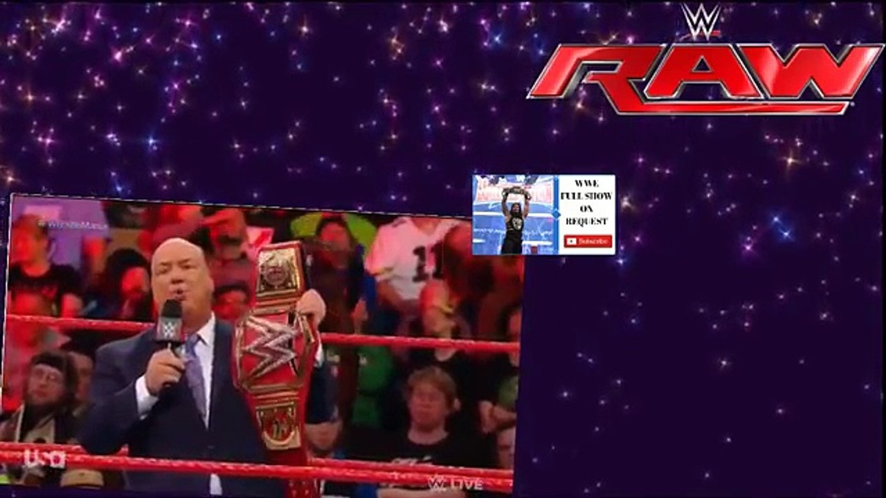Roman Reigns Challenges Paul Heyman (Brock Lesnar) _ WWE Raw 5 March 2018 Monday